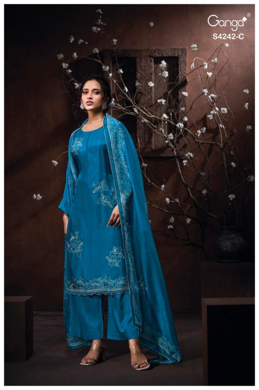Ganga kynaa 4242 wholesale dress materials nellore